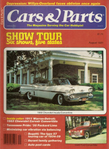 CARS & PARTS 1981 AUG - 58 IMPALA, TYPE 57, 38 PACKARD, 46 FORD, MODEL 77